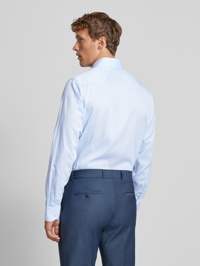 Profuomo Slim fit zakelijk overhemd met haaikraag, model 'Cutaway' Bleu - 5