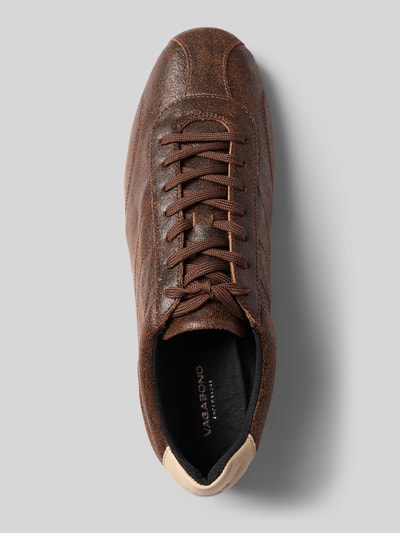 Produktfoto, Sneaker aus echtem Rindsleder Modell 'HOLLIE' von Vagabond, brauner Schuh mit glatter und körniger Textur, Damen Sneaker von Vagabond