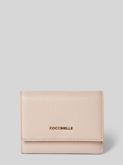 Coccinelle Portemonnaie mit Label-Applikation Rose 1