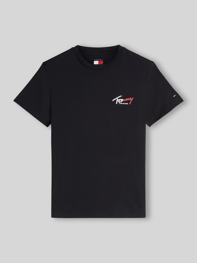 Tommy Jeans Slim Fit T-Shirt aus reiner Baumwolle Black 2