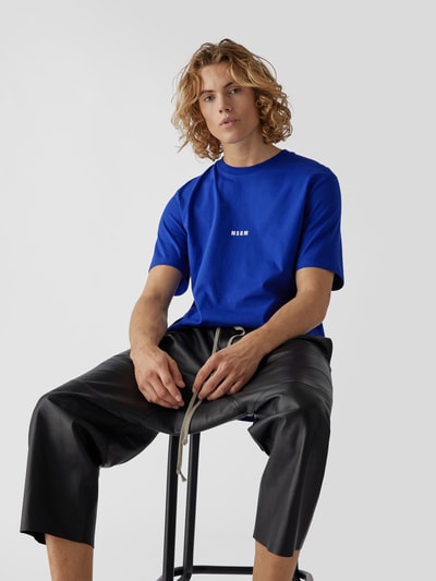 MSGM T-Shirt mit Brand-Print Royalblau 3