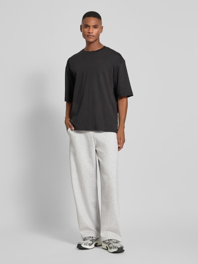 JAKE*S STUDIO MEN Wide Fit Sweatpants mit elastischem Bund Hellgrau Melange 1
