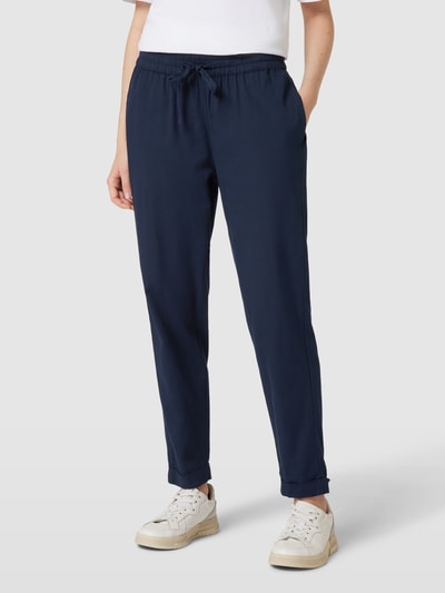 Fransa Stoffhose mit Leinen-Anteil Modell 'Maddie' Marineblau 4