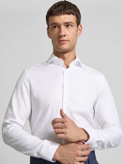 SEIDENSTICKER Slim Fit Business-Hemd mit Kentkragen Weiss 3
