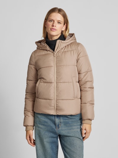 Pieces Steppjacke mit Kapuze Modell 'BEE' Sand Melange 4