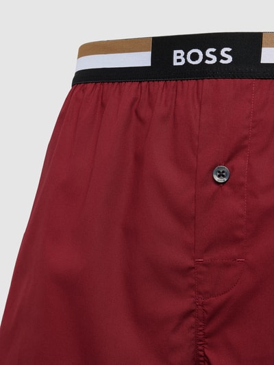 BOSS Bokserki z paskiem z logo w zestawie 2 szt. model ‘Boxer’ Ciemnoczerwony 2