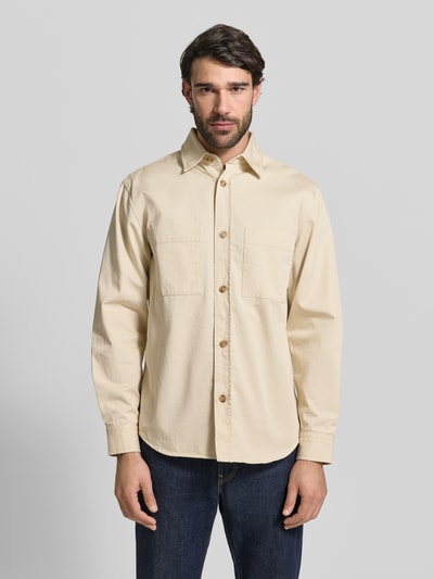 BOSS Relaxed Fit Hemdjacke aus reiner Baumwolle Modell 'H-OWEN-K-2PP-261' Offwhite 4