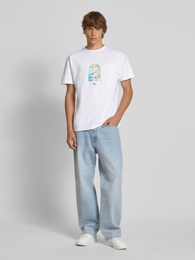 BLKVIS T-shirt met motiefprint, model 'PAESAGGIO' Wit - 1