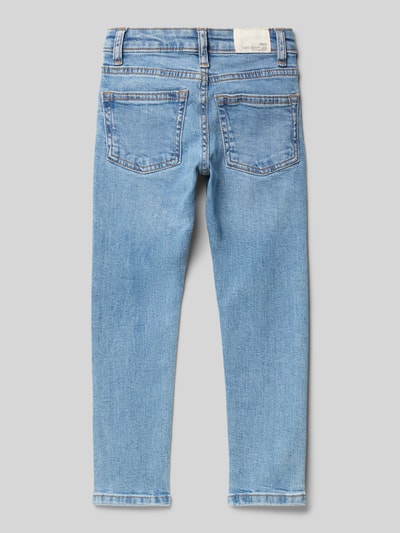 Mango Slim Fit Jeans mit Logo-Patch Hellblau 3