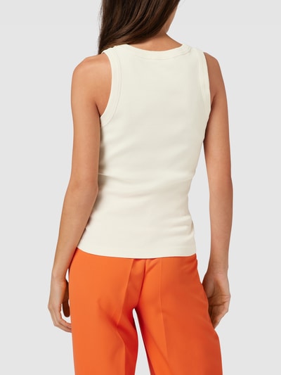 Drykorn Tanktop in fijnriblook, model 'OLINA' Offwhite - 5