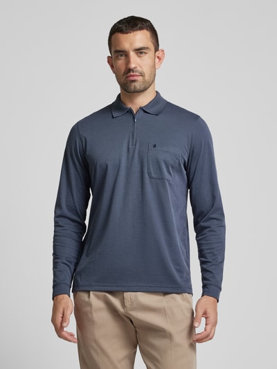 RAGMAN Regular fit poloshirt met borstzak Jeansblauw - 4