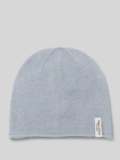 Marc O'Polo Beanie mit Label-Patch aus Woll-Mix Blau 1