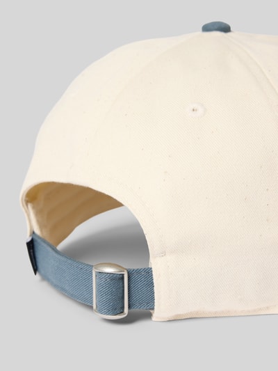 Produktfoto, Cap mit Label-Stitching von The North Face aus cremefarbenem Baumwoll-Mix, verstärkter Schirm, blauer verstellbarer Riegel
