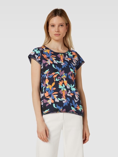 Esprit T-shirt met gebloemd motief Marineblauw - 4