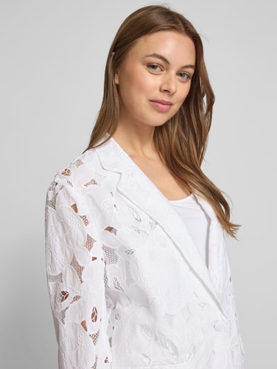 BOSS Blazer met kant, model 'Jonara' Wit - 3