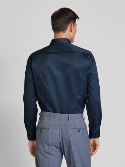 Jake*s Super Slim Fit Businesshemd aus Satin Marine 5