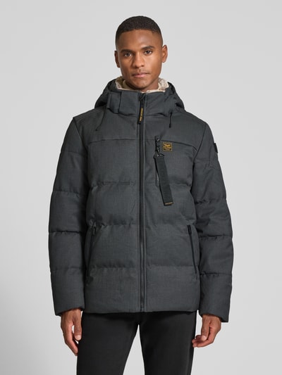 PME Legend Regular fit gewatteerd jack met viscose, model 'YET' Antraciet - 4