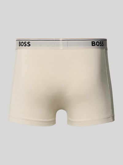 Produktfoto, Trunks aus Baumwoll-Mix im 3er-Pack Modell 'TRUNK 3P POWER' von BOSS, Optik: Unifarben, Skinny-Fit, Label-Schriftzug, Stretch