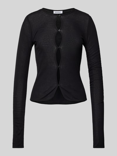 WEEKDAY Longsleeve mit Knopfleiste Modell 'Rosie' Black 2