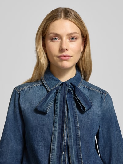 Oui Overhemdblouse in denimlook Jeansblauw - 3