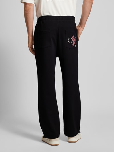 CARLO COLUCCI Oversize Fit Sweatpants mit Label-Print Black 5