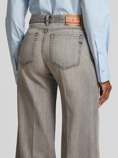 Diesel Wide Leg Jeans aus Lyocell-Mix Dunkelblau 3