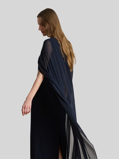 Lauren Ralph Lauren Fließendes Abendkleid mit Cape-Detail Dunkelblau 3