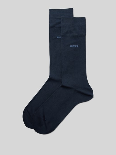 BOSS Socken mit Label-Print im 2er-Pack Marine 1