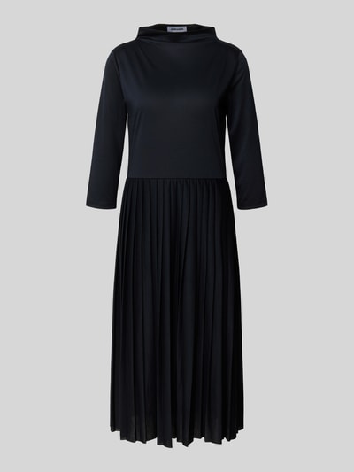 More & More Midikleid mit Stehkragen und Plisseefalten Marine 2