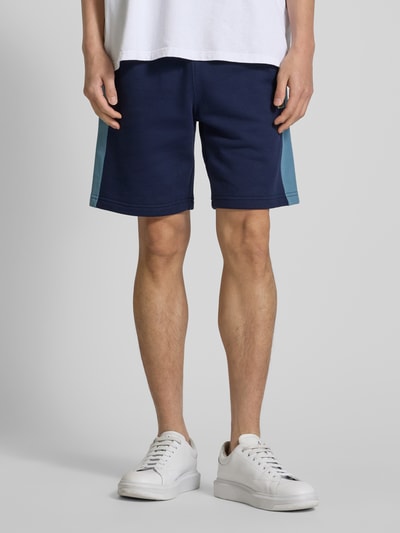 Lacoste Sweatshorts met labeldetail Rookblauw - 4