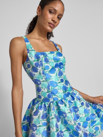 Adrianna Papell Cocktailjurk met vierkante hals Blauw - 3