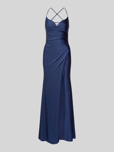 Luxuar Abendkleid mit Herz-Ausschnitt Marine 2