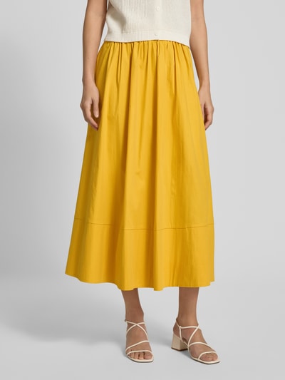 Mango Midirock mit elastischem Bund Modell 'SUNNY' GELB 4