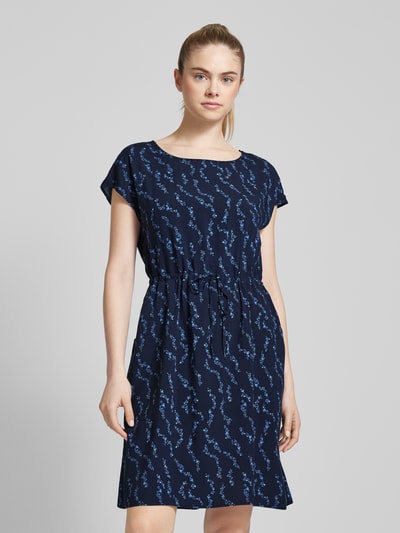 Tom Tailor Denim Mini-jurk met all-over motiefprint Marineblauw - 4