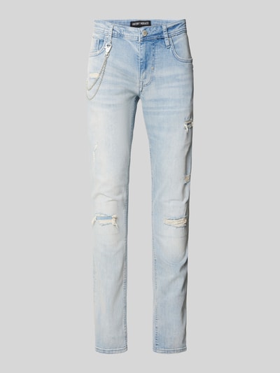 Antony Morato Tapered fit jeans in destroyed-look Jeansblauw - 2