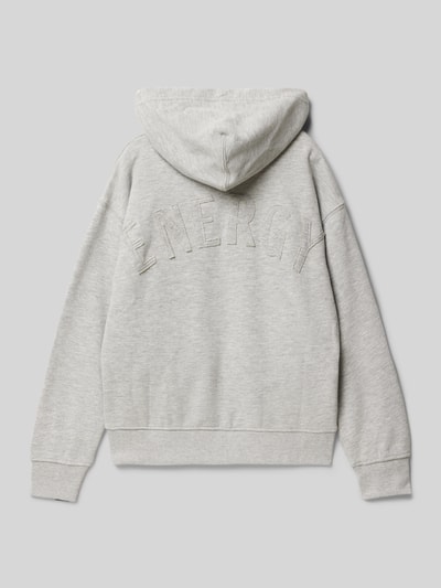 Garcia Sweatjacke mit Label- und Statement-Print Mittelgrau Melange 3