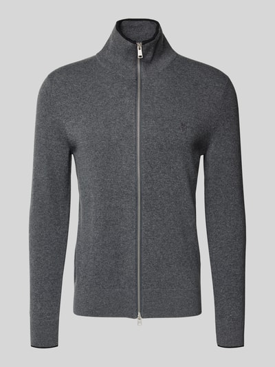 Marc O'Polo Regular Fit Strickjacke aus Baumwoll-Schurwoll-Mix Graphit 2