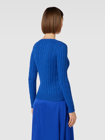 Polo Ralph Lauren Strickpullover mit V-Ausschnitt Modell 'KIMBERLY' Royal 5