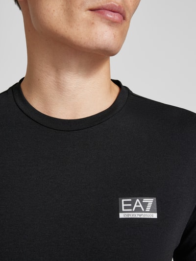 EA7 Emporio Armani T-Shirt mit Label-Print Black 3