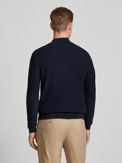 OLYMP Level Five Slim fit gebreide pullover met opstaande kraag Marineblauw - 5