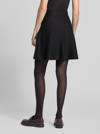 Jake*s Collection Ausgestellter Mini-Rock aus Viskose-Mix Black 5