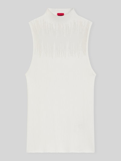 HUGO Slim Fit Top aus Viskose-Mix Modell 'Sieffy' Offwhite 2