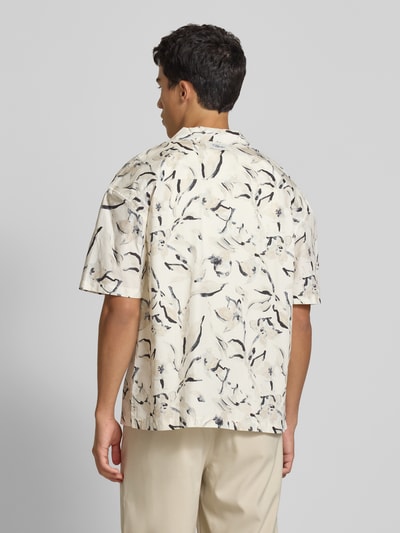 Pegador Relaxed fit vrijetijdsoverhemd met labelstitching, model 'Novo' Ecru - 5