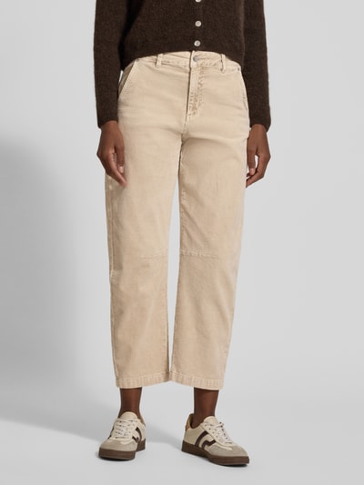 Buena Vista Spodnie sztruksowe o kroju relaxed fit z wpuszczanymi kieszeniami model ‘BARREL CORDUROY’ Piaskowy 4