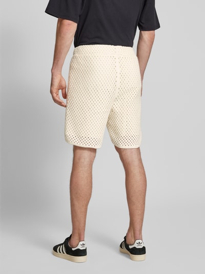 SERGIO TACCHINI Regular fit korte broek met ajourpatroon, model 'ORTIGIA' Offwhite - 5