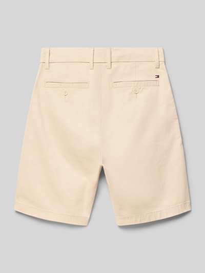 Productfoto, Regular Fit Chinoshorts aus Baumwoll-Mix van Tommy Hilfiger Teens, effen kleuren, katoenmixa met riemlussen, paspelzakken, gestikt logo