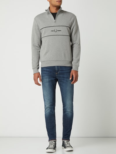 Fred Perry Sweatshirt met opstaande kraag Lichtgrijs gemêleerd - 1