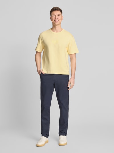 GAP T-shirt met logo en ronde hals Lichtgeel - 1