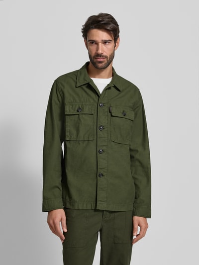 Tommy Hilfiger  Regular Fit Hemdjacke aus reiner Baumwolle Khaki 4