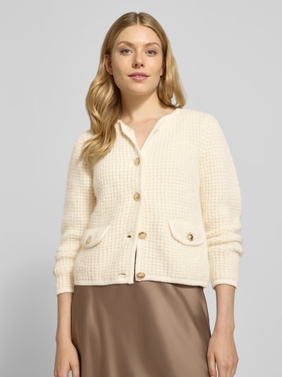 ba&sh Strickjacke aus Alpaka-Mix mit Woll-Anteil Modell 'HARRY' Ecru 3